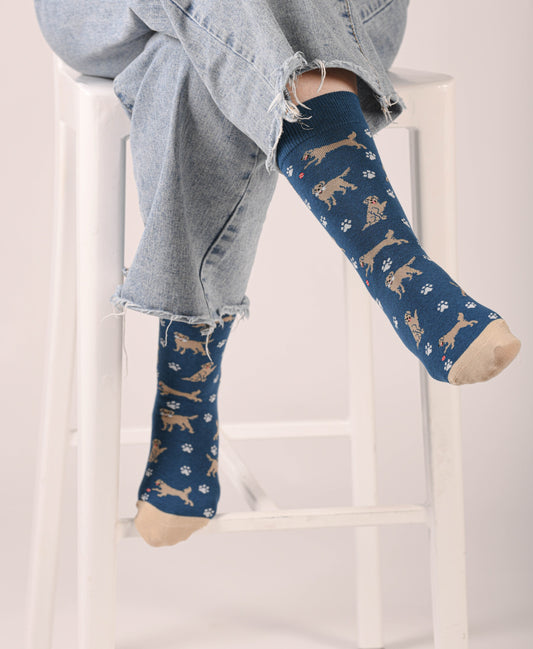 Calcetines Perro Huella Unisex